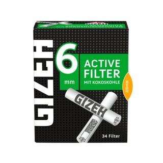 GIZEH ACTIVE FILTER 6MM 34STK