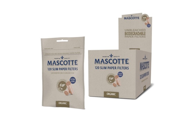 MASCOTTE ORGANIC SLIM X-LONG FILTERS 6MM 120STK.