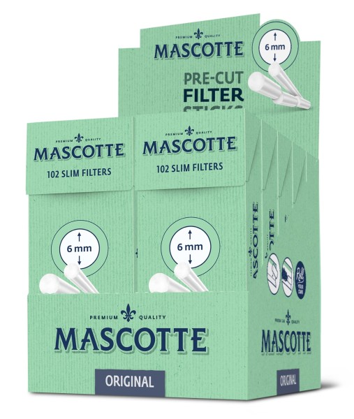 MASCOTTE SLIM FILTER 6MM 17STK. PRE-CUT STICKS