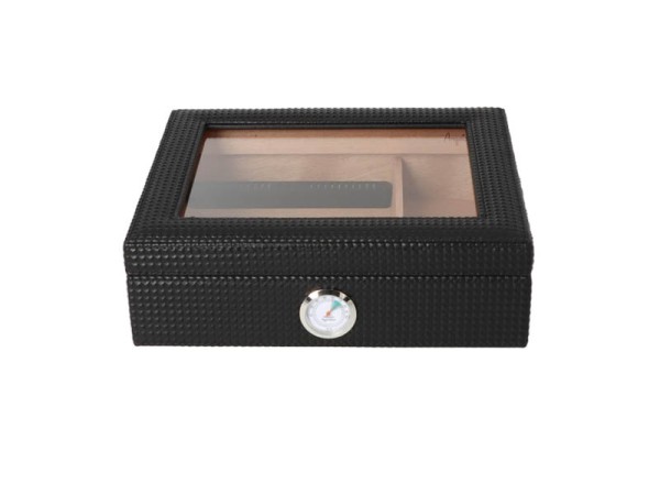 HUMIDOR DIAMOND BLACK 26.4X22.8X8.3 CM