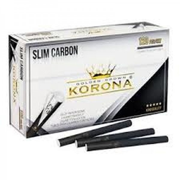 KORONA SLIM HÜLSEN CARBON 120 STK.