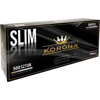 KORONA ZIGARETTENHÜLSEN SLIM 500 STK.