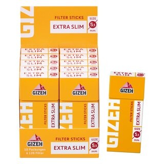 GIZEH POP-UP FILTER EXTRA SLIM 126 STK.