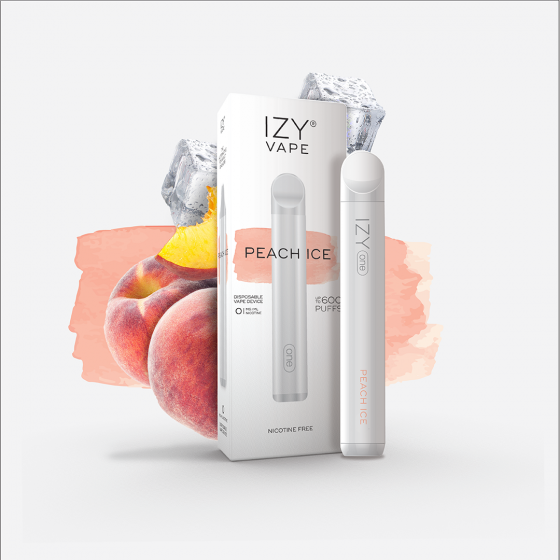 IZY ONE 800 PEACH ICE 0MG NIC