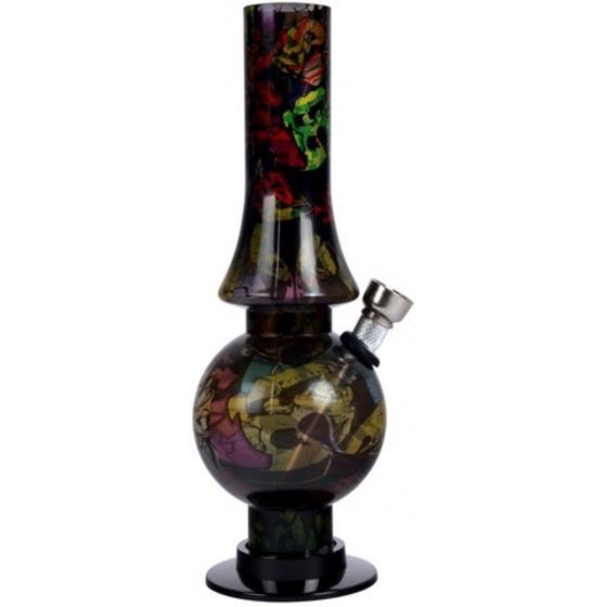 ACRYL BONG PREMIUM DARK GRAFFITTI 20CM