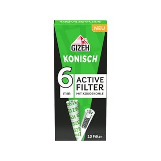 GIZEH ACTIVE FILTER KONISCH 10 STK.